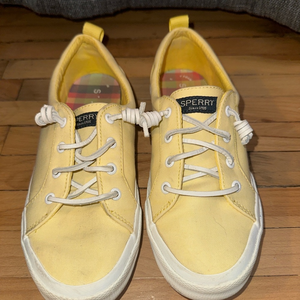 Sperry Yellow Canvas Sneakers